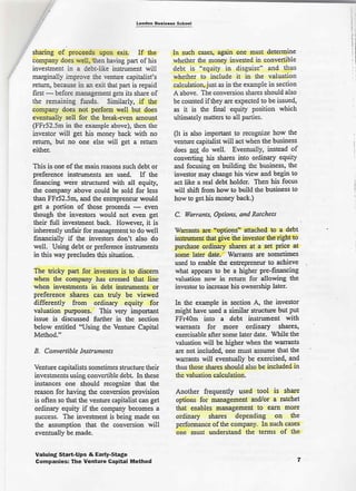 The Venture Capital Method