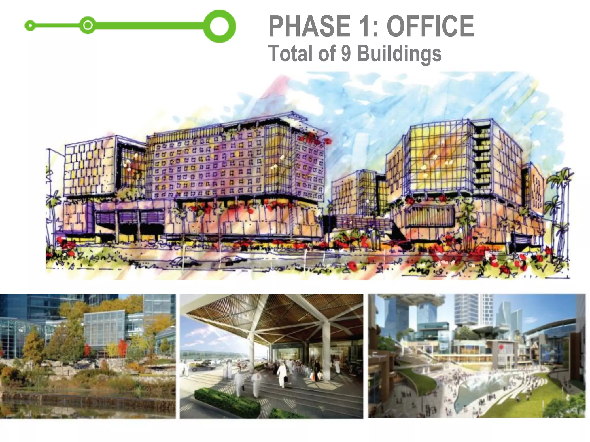 PHASE 1: OFFICE
Total of 9 Buildings
 