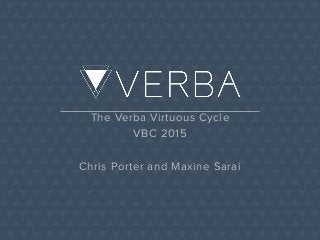 The Verba Virtuous Cycle
VBC 2015
Chris Porter and Maxine Sarai 
 