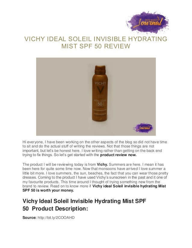 vichy mist spf 50