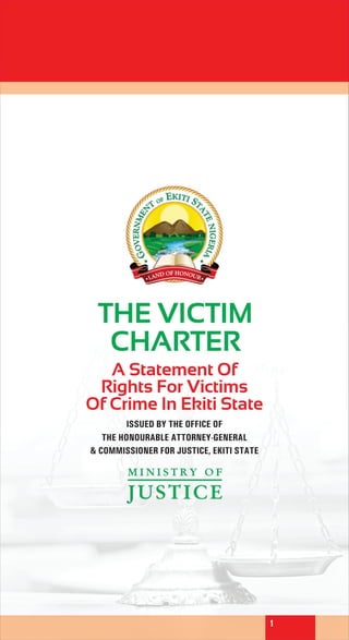 The Victim Charter: A Statement Of Right For Victims Of Crime In Ekiti ...