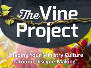 Shaping Your Ministry Culture
around Disciple-Making
 