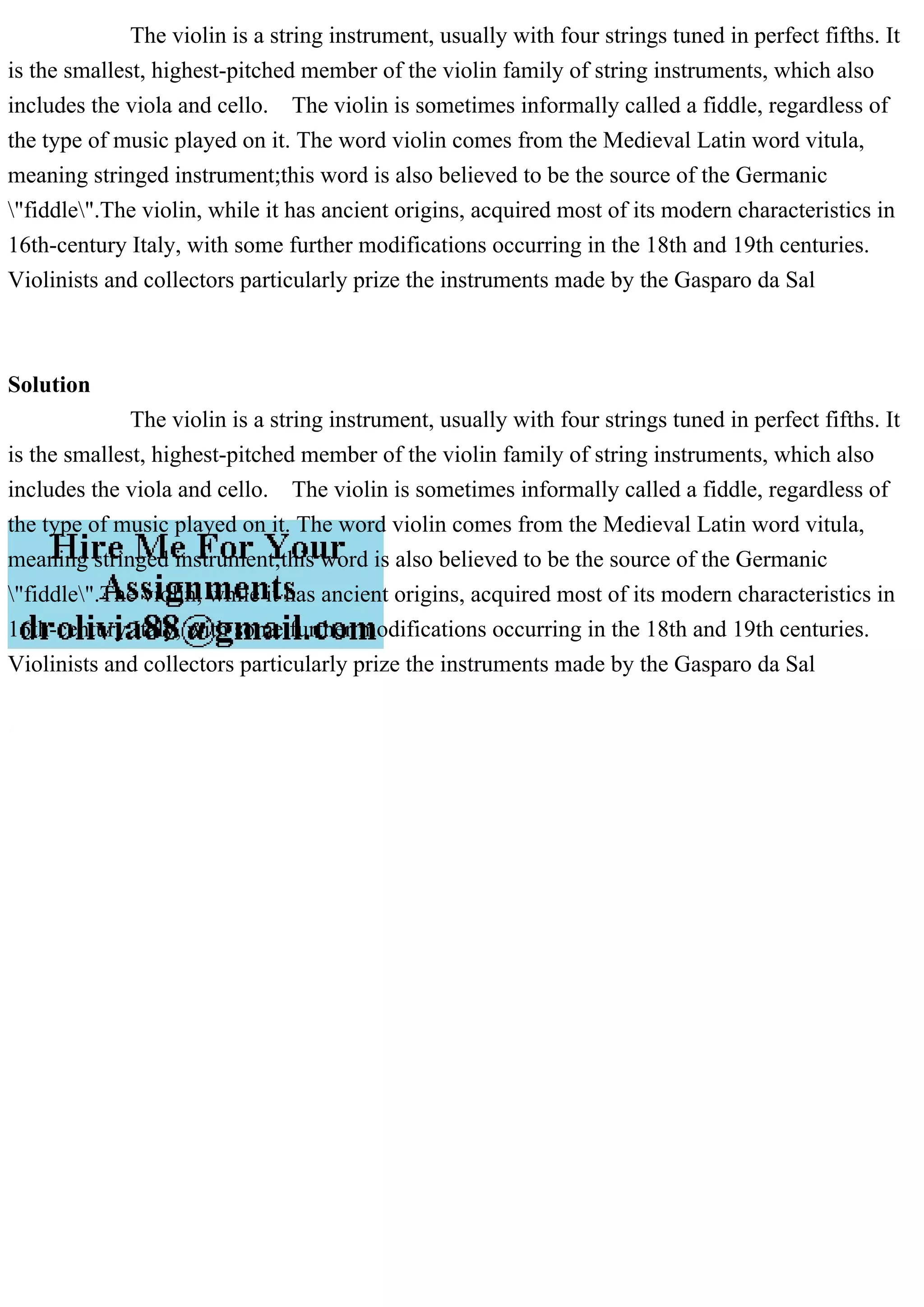 The violin is a string instrument, usually with f.pdf