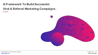 Made with by
Savvas Zortikis
Viral Marketing As A Growth Catalyst
viral-loops.com
A Framework To Build Successful
Viral & Referral Marketing Campaigns .
 