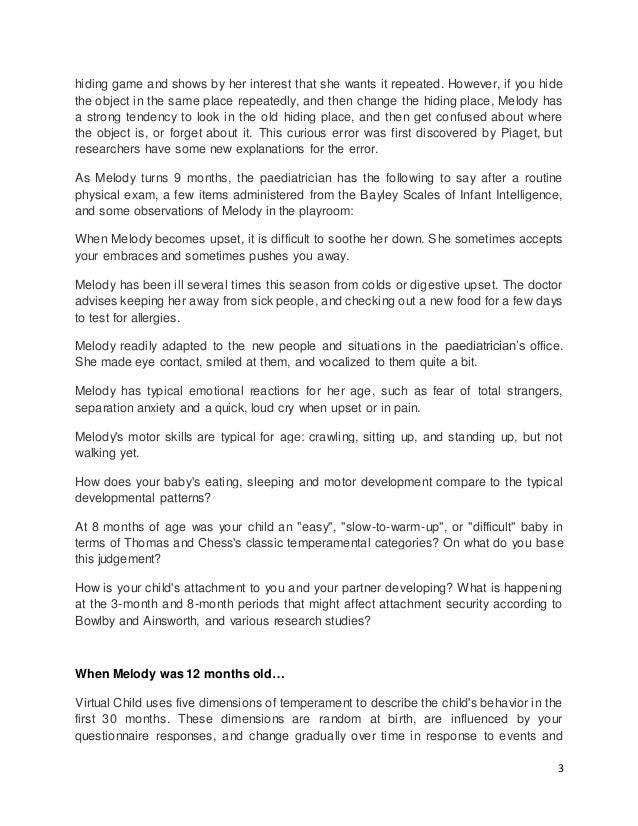 My virtual child assignment part 2 image