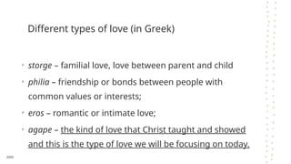Storge Love Example Growing in the Virtue of Charity: Understanding Christian Love and Its ...