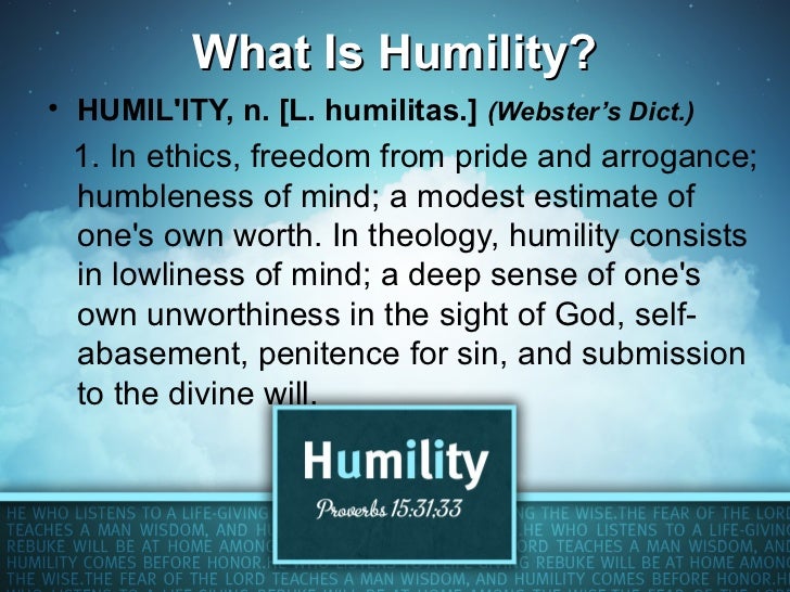 The virtue of humility