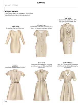clothing > women's clothing > examples of dresses image - Visual Dictionary