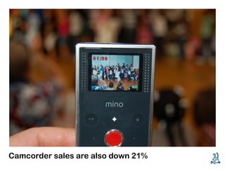 Camcorder sales are also down 21%
 