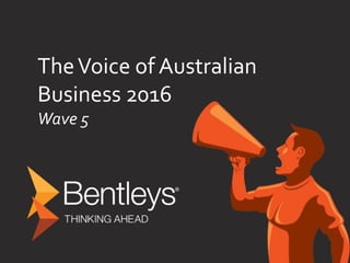 TheVoice of Australian
Business 2016
Wave 5
 