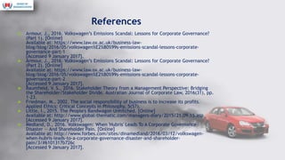 The Volkswagen Emission Scandal.pptx | Automotive Industry | Industries