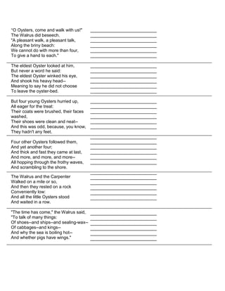 The Walrus and the Carpenter | PDF