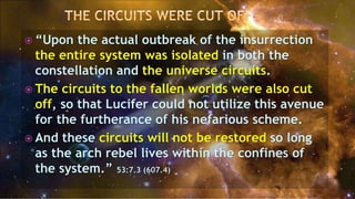  “Upon the actual outbreak of the insurrection
the entire system was isolated in both the
constellation and the universe ...