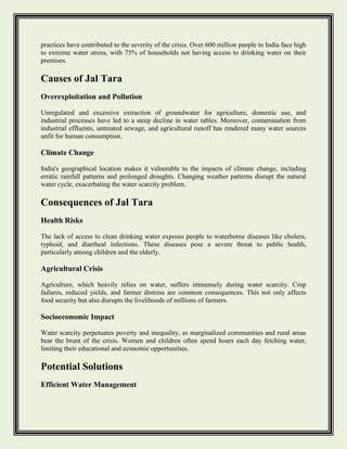 The Water Crisis in India | PDF