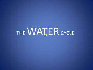 THE   WATER CYCLE
 