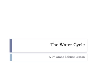 The Water Cycle A 3 rd  Grade Science Lesson 