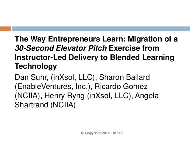 30 sec elevator pitch