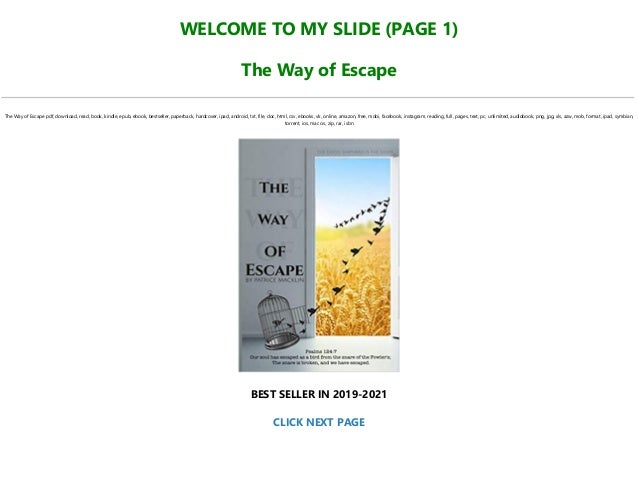 Read Book The Way Of Escape Full Online