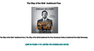 The Way of the Wolf Audiobook Free