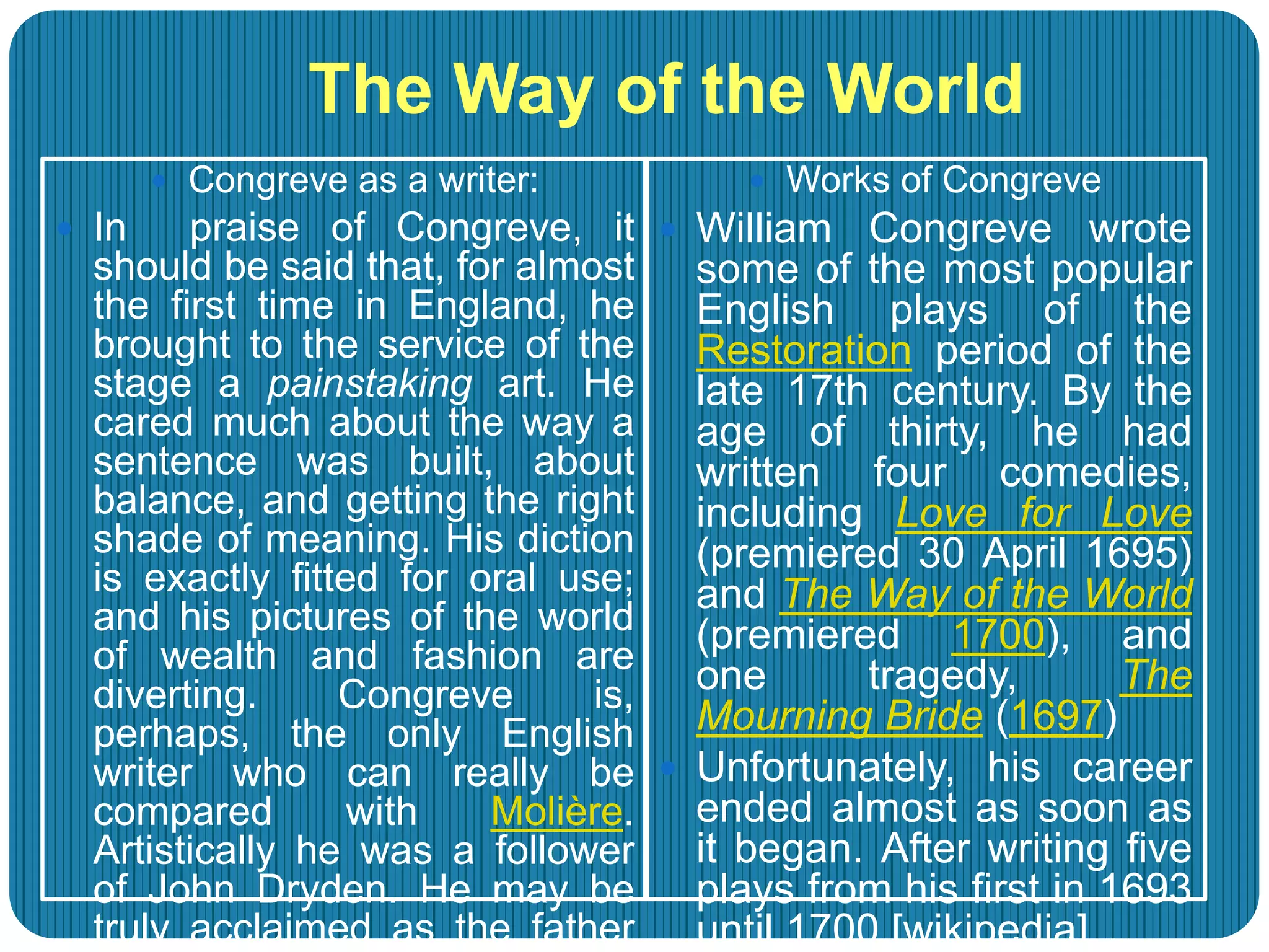 The way of the world | PPTX