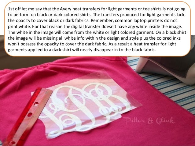 avery t shirt transfers