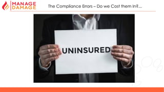 39
The Compliance Errors – Do we Cost them In?...
 