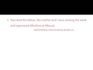The weak and oppressed muslims at mecca