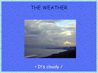 THE WEATHER It’s cloudy /  