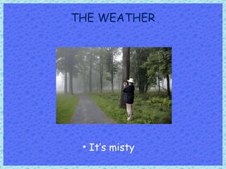 THE WEATHER It’s misty 