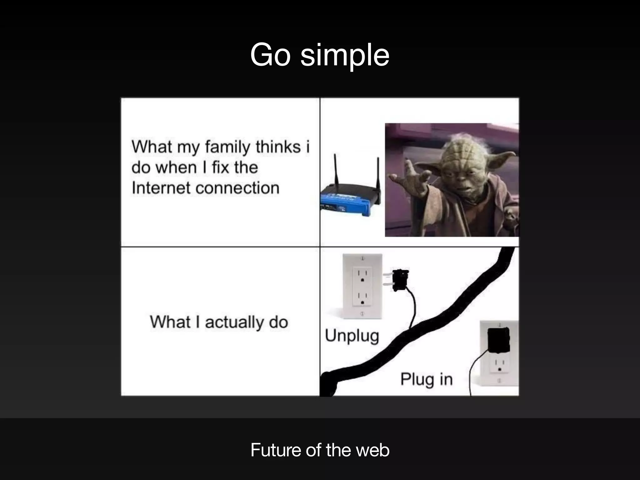 Future of the web
Go simple
 