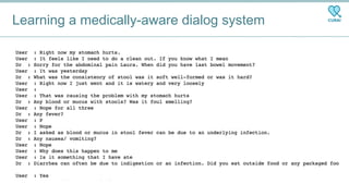 Learning a medically-aware dialog system
 