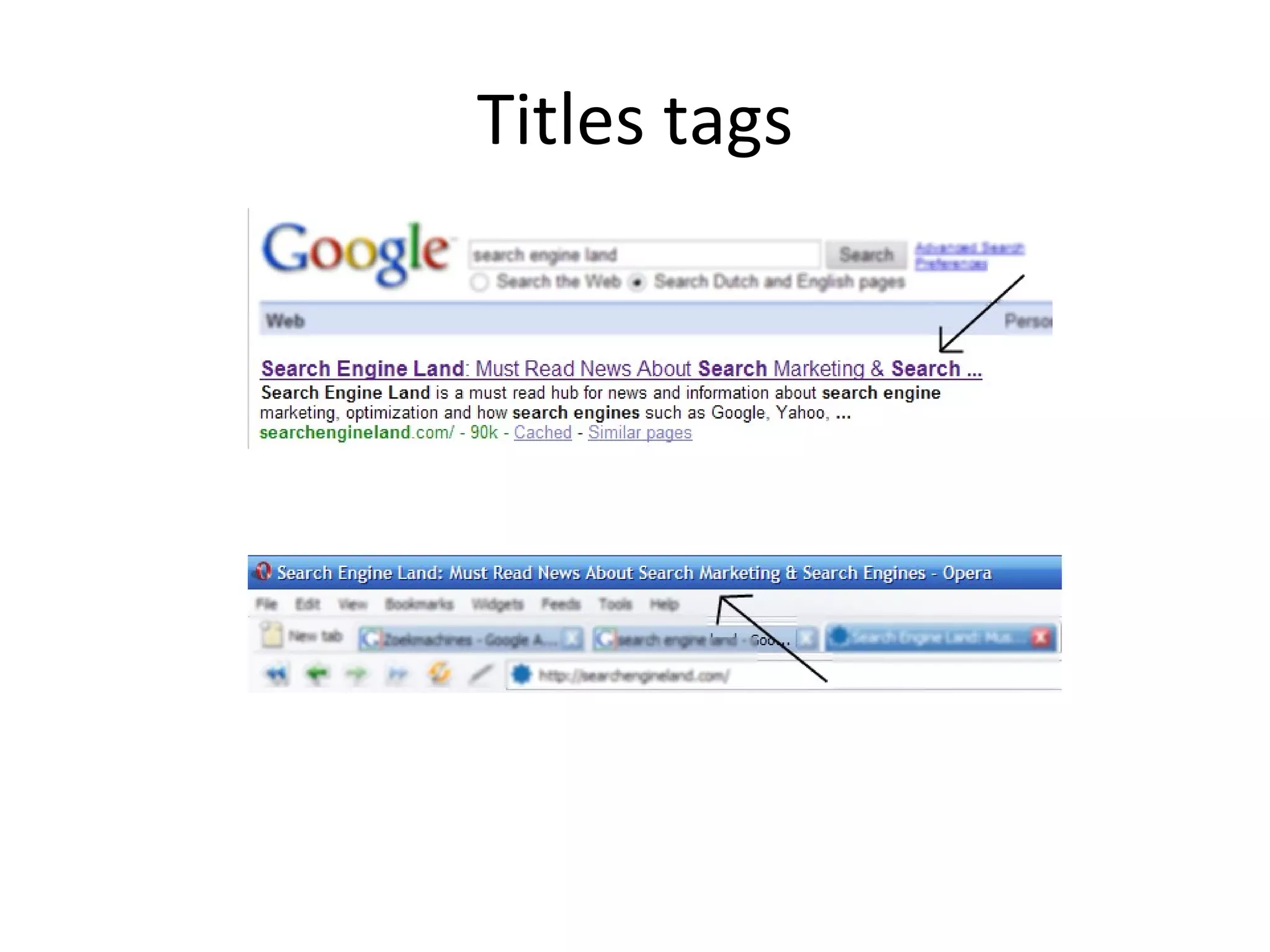 Titles tags 