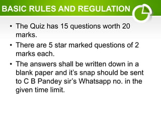 The Weekly Quiz by Prateek , APS Danapur