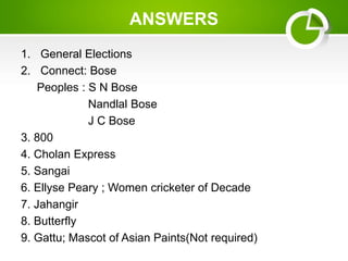 The Weekly Quiz by Prateek , APS Danapur