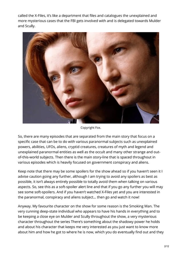The Paranormal Alphabet X The X-Files | PDF