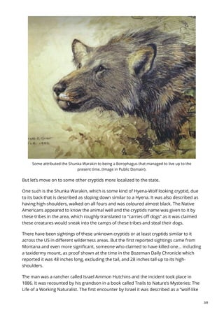 Paranormal Montana, A Slayed Cryptid and a Haunted Battlefield | PDF