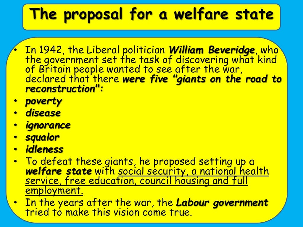 The Welfare State