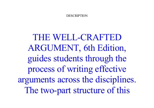 Free Ebook The Well Crafted Argument