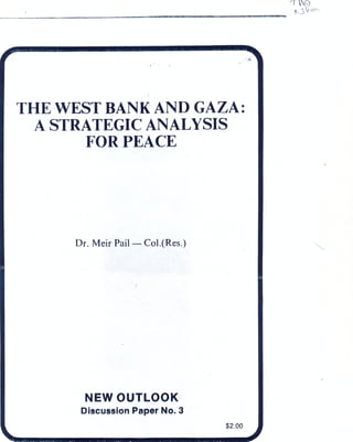 The west bank and gaza a stategic analysy for place