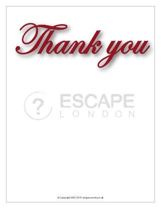 © Copyright 2015-2017 escapeyourcity.co.uk
 