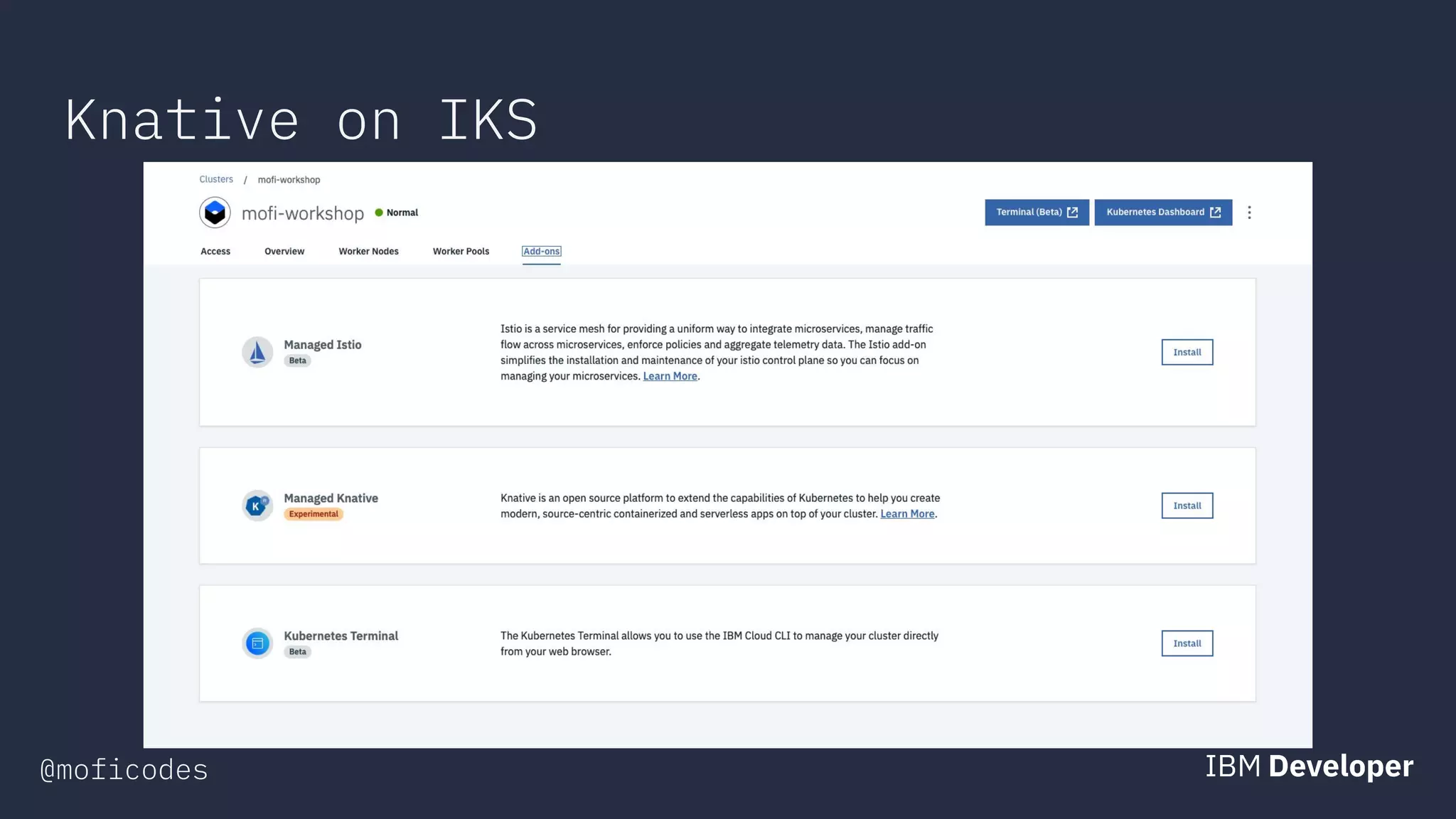 @moficodes
Knative on IKS
 