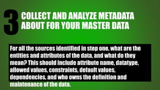 Metadata Master Data The what, why, and how of master data management | PDF