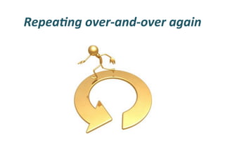 Repea3ng	
  over-­‐and-­‐over	
  again	
  
 