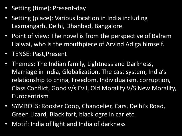 Presentation On The Novel The White Tiger By Arvind Adiga