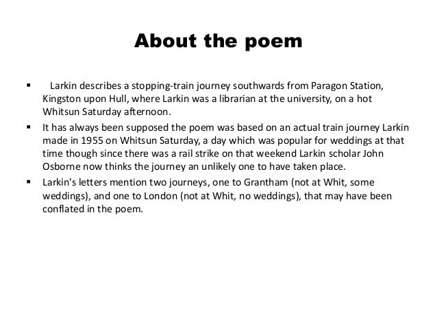 The Whitsun Weddings