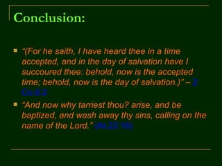 The whole truth of baptism | PPT