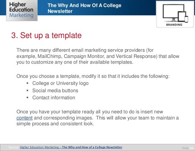 the why how of a college newsletter