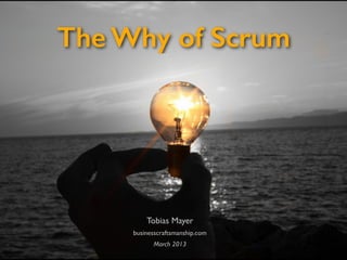 The Why of Scrum
Tobias Mayer
businesscraftsmanship.com
March 2013
 