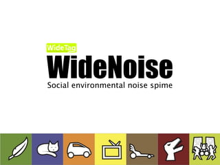 WideNoise
Infrastructure for an Open Internet of Things
                                                Inc.




Social environmental noise spime
 