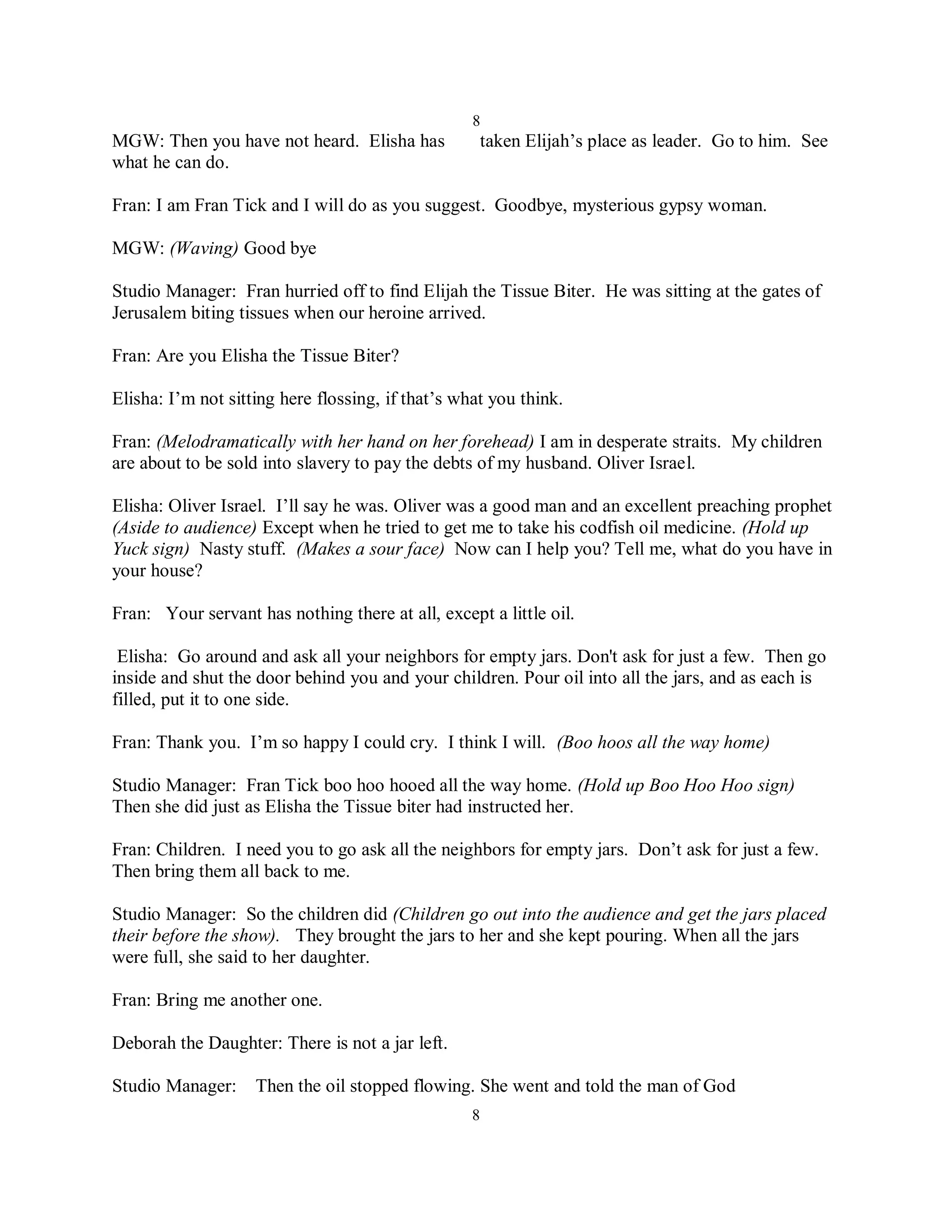 The widow's Oil script | PDF